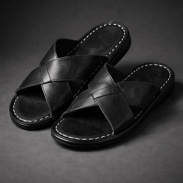 Sandaler för herr | Korsade remmar & bekvämt intag