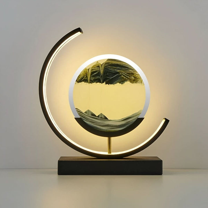 Lampan Sand Glow – Sandlampa med avslappnande rörelse och lysande atmosfär