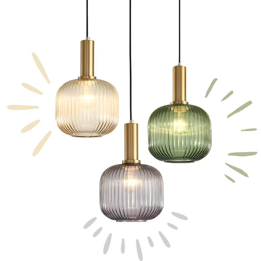 Retro glaspendellampa – ColorVibe