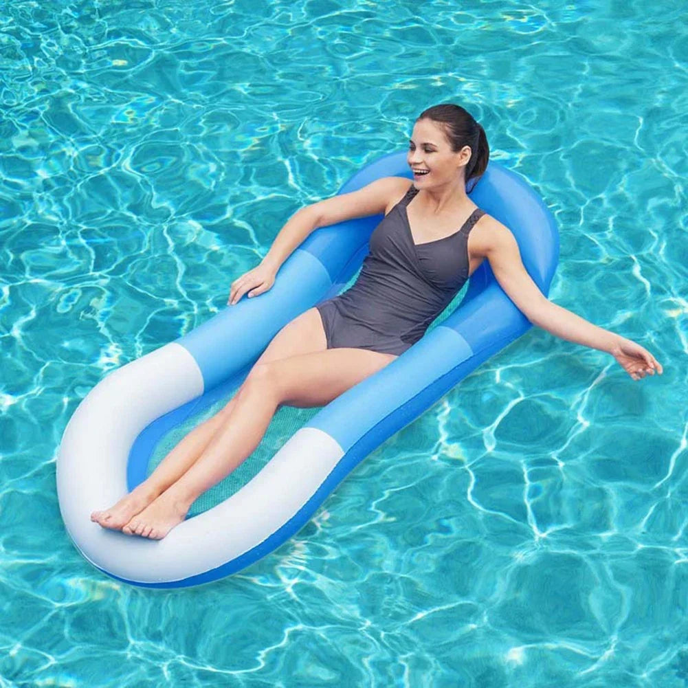 Lyxig uppblåsbar vattenhammock – Bekväm flytande säng för pool och strand