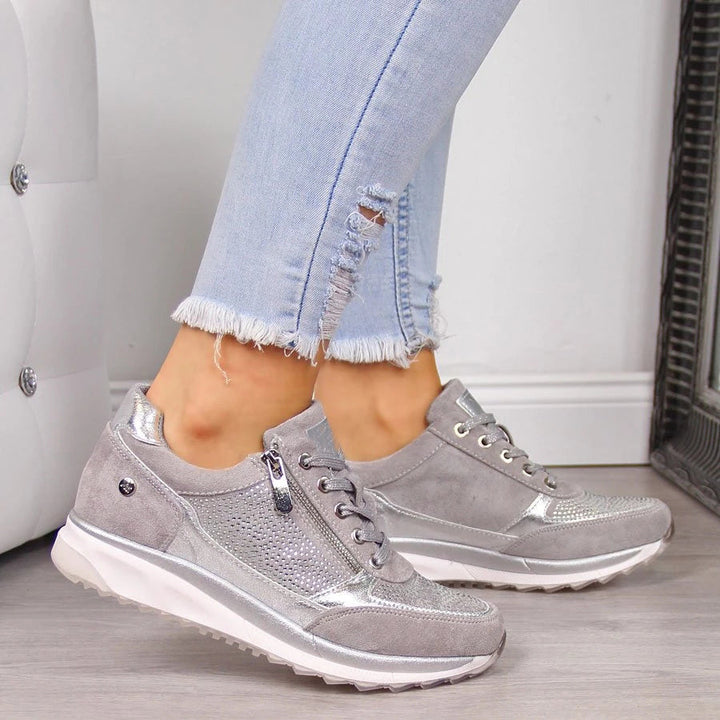 Ortopædiske Åndbare Sneakers med Lynlås