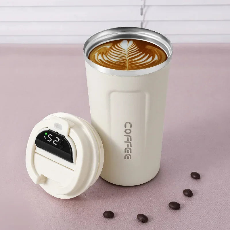 Termosmugg i rostfritt stål med smart temperaturdisplay – TempMate