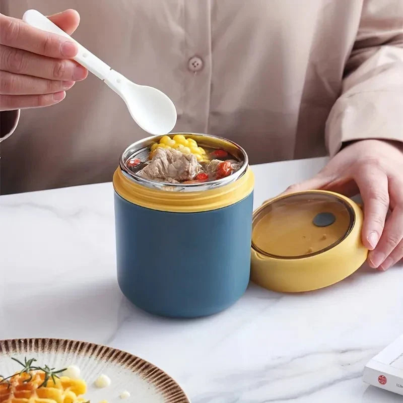 ThermoMeal termosbehållare i rostfritt stål | 530 ml / 710 ml | Isolerad mugg för soppa och lunch | Vattentät och hållbar
