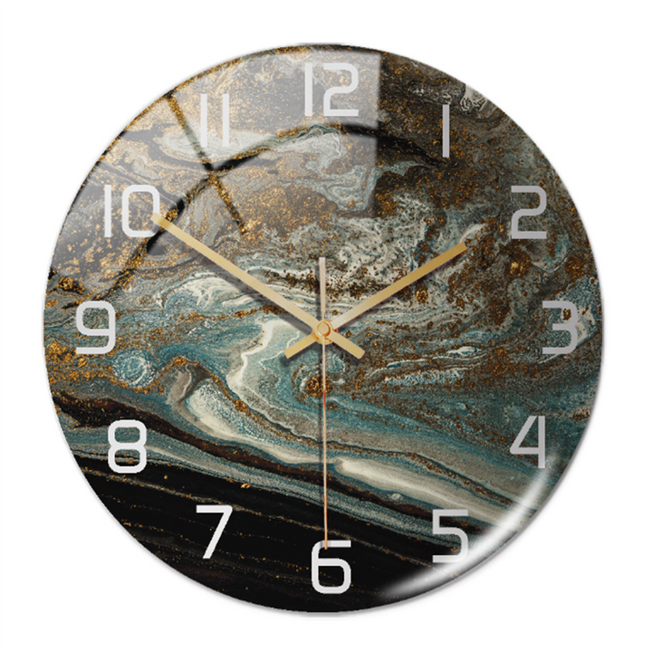 Elegant väggklocka med marmoreffekt – MarbleTime