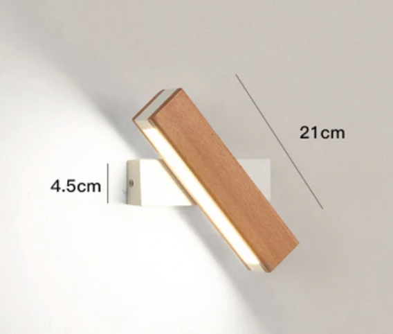 Japansk LED-vägglampa | Minimalistisk vridbar vägglampa