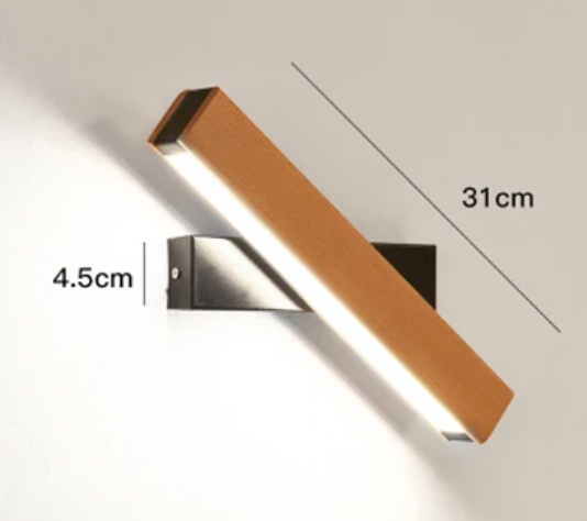 Japansk LED-vägglampa | Minimalistisk vridbar vägglampa