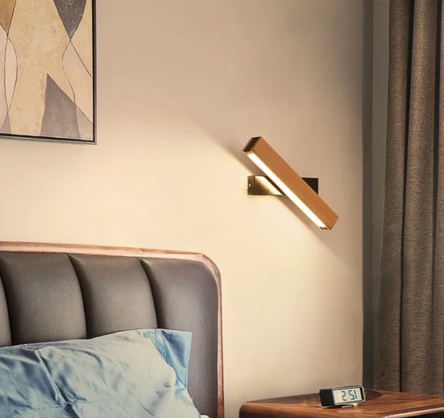 Japansk LED-vägglampa | Minimalistisk vridbar vägglampa