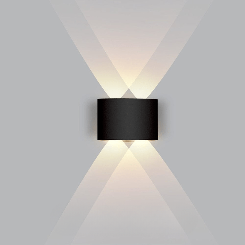Vattentät LED-utomhusvägglampa – smal aluminium, energisnål