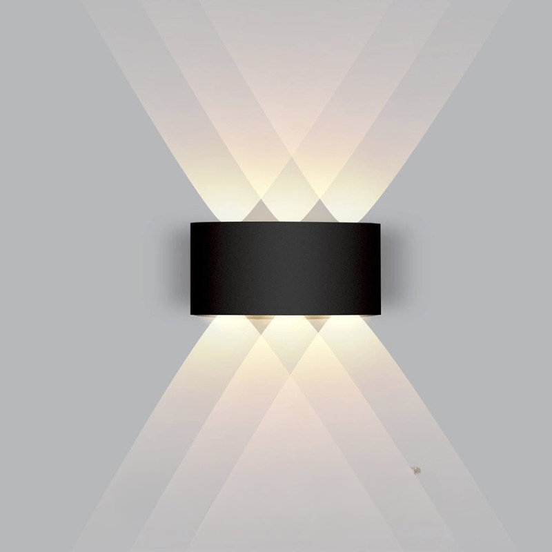 Vattentät LED-utomhusvägglampa – smal aluminium, energisnål