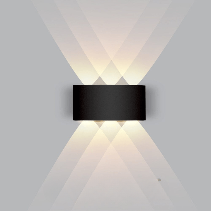 Vattentät LED-utomhusvägglampa – smal aluminium, energisnål