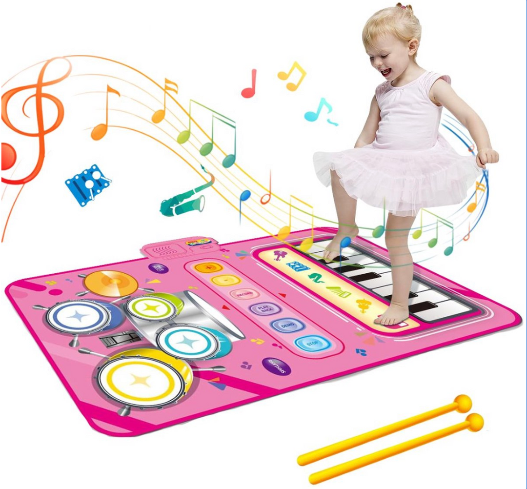 SoundSteps – musikmatta 2-i-1 med piano och trumset