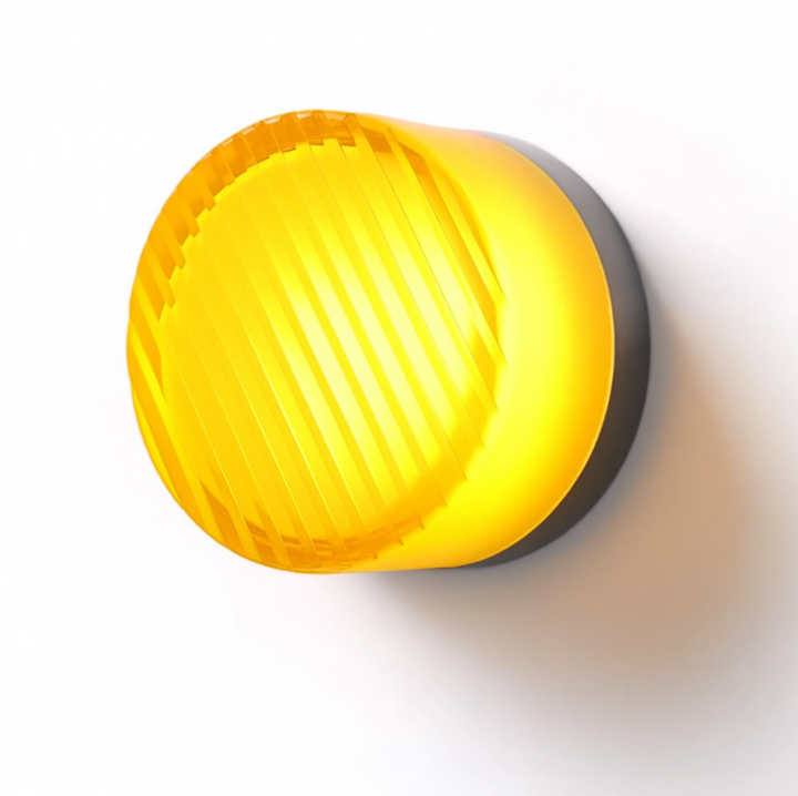 Rund modern vägglampa i glas med LED, 1 ljuskälla
