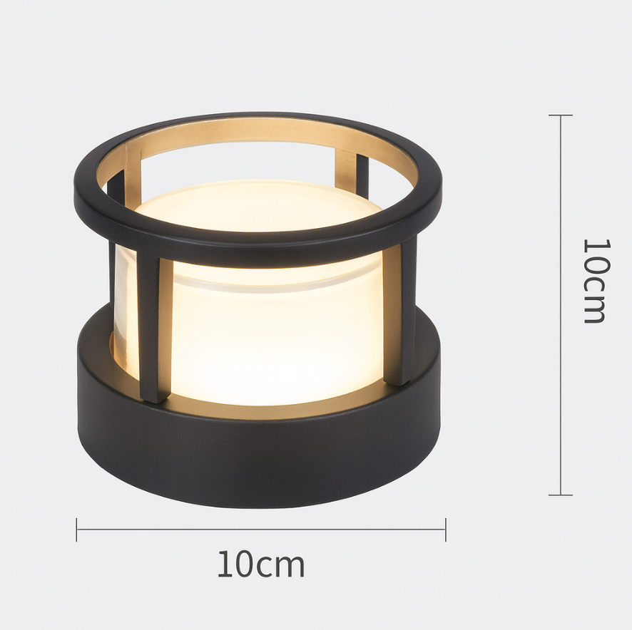 Modern kvadratisk LED-utomhuslampa, vattentät