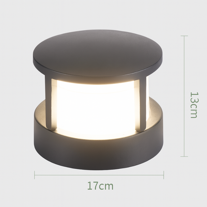 Modern kvadratisk LED-utomhuslampa, vattentät