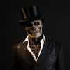 GRAVEFACE – Realistisk skelettmask med hatt för den ultimata Halloween-dräkten