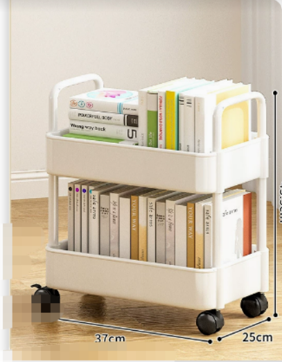 BookRacer – Mobil bokvagn med 2 hyllplan
