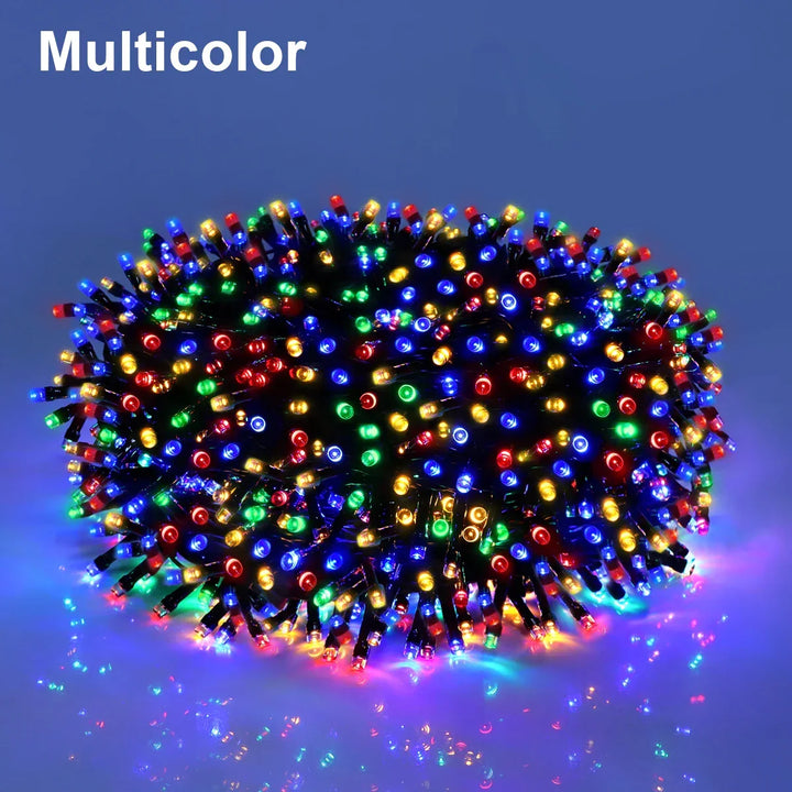 LuminaraX | LED-ljusslinga för utomhusbruk 24V | 8 belysningslägen | Vattentät IP65 | 10–100 m | För trädgård, hem och juldekorationer