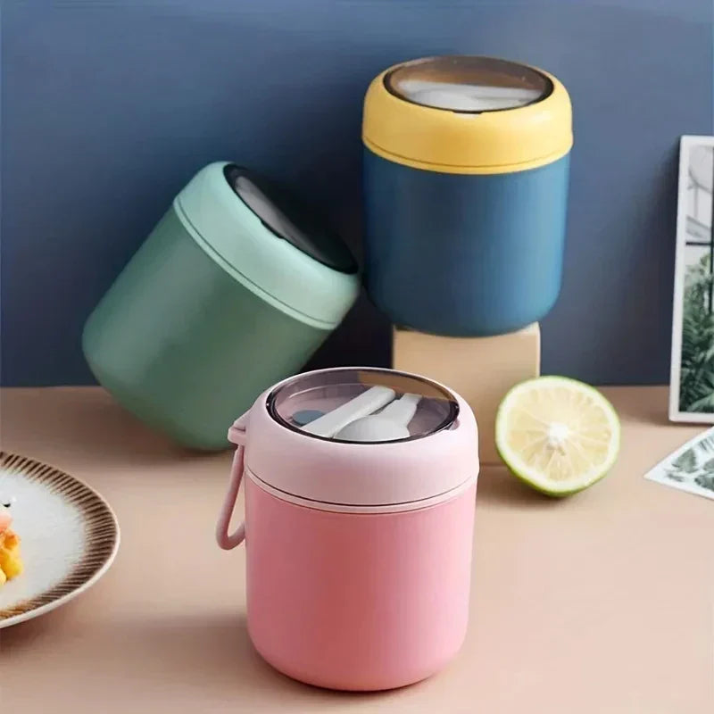 ThermoMeal termosbehållare i rostfritt stål | 530 ml / 710 ml | Isolerad mugg för soppa och lunch | Vattentät och hållbar