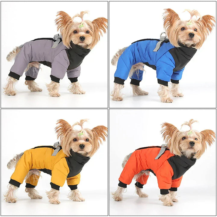 FurLuxe vattentät vinterjacka med sele - jacka för hundar av liten och medelstor storlek