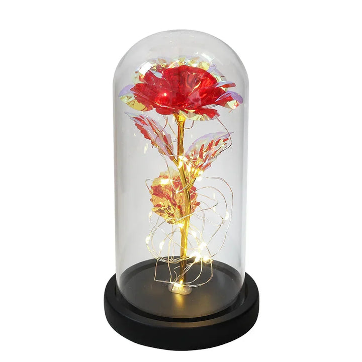 CrystalAura LED-rosdome | Elegant Upplyst Ros för Bröllop- och Eventdekoration