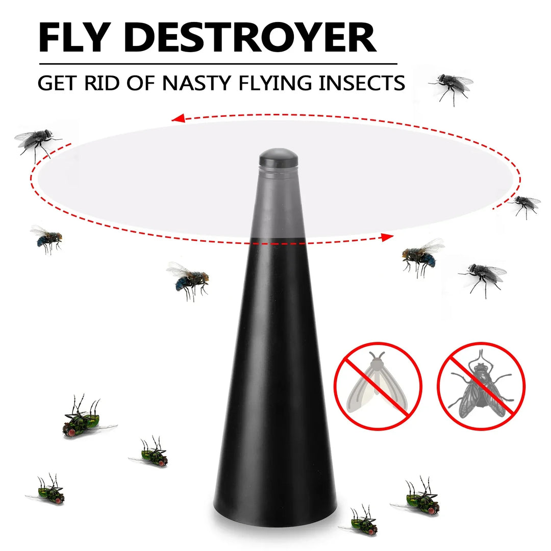 AeroLumen Naturguard flugavvisande bordsfläkt | Insektsskyddsfläkt som roterar 360° | Tyst & säker | För utomhusbruk, camping, picknick