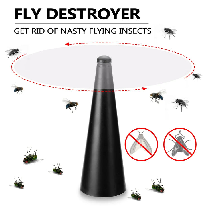 AeroLumen Naturguard flugavvisande bordsfläkt | Insektsskyddsfläkt som roterar 360° | Tyst & säker | För utomhusbruk, camping, picknick