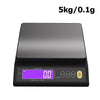 Elektronisk digital köksvåg 5 kg/0,1 g och 10 kg/1 g, LCD-skärm, helt vattentätt verktyg i rostfritt stål för matlagning