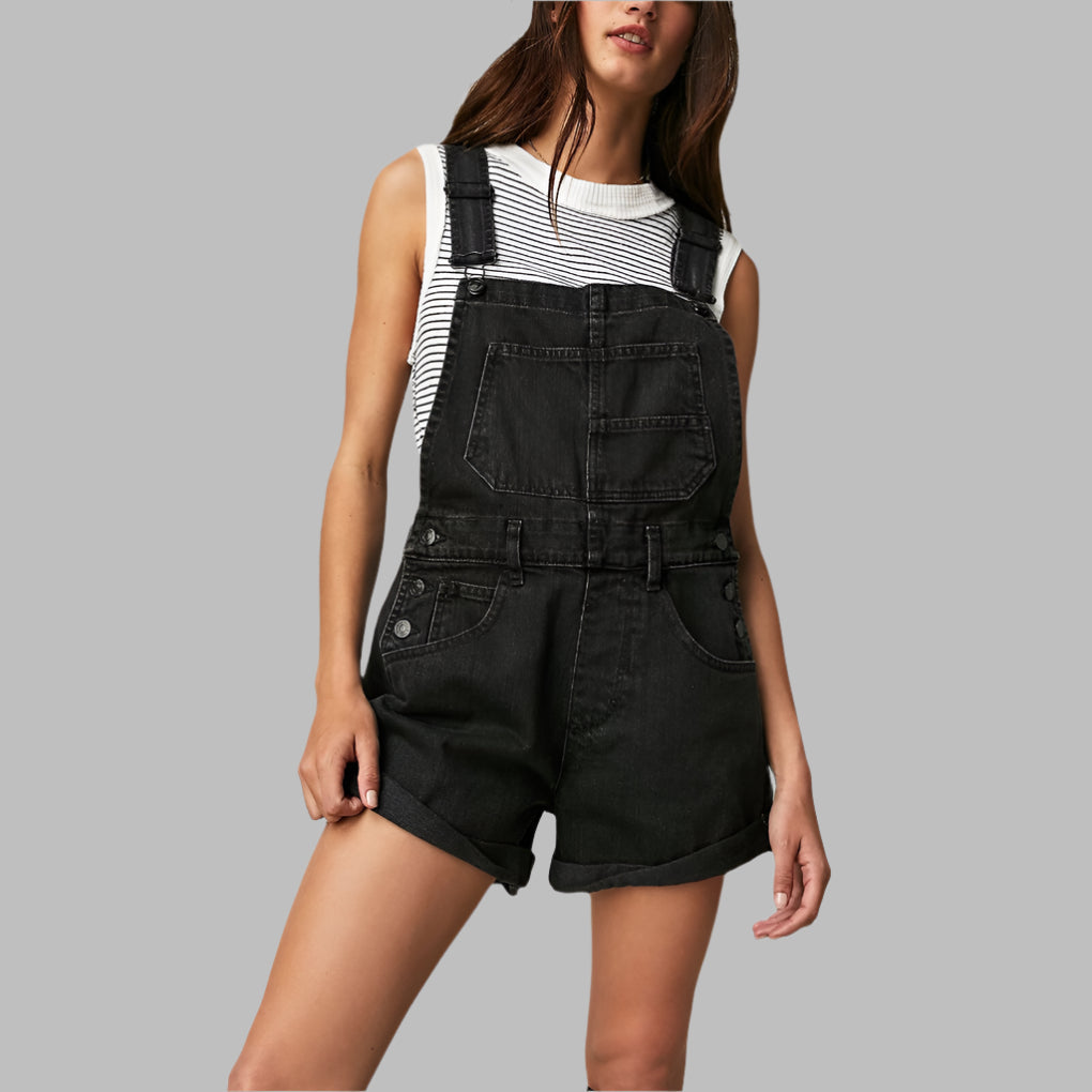 Ærmeløs denim jumpsuit casual chic