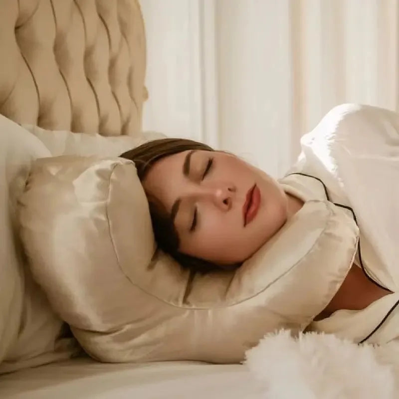 SilkRest – ansiktskudde med satinöverdrag de Luxe