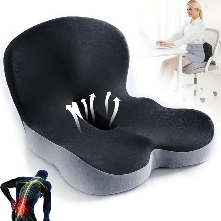 Stolskudde | Ergonomisk kudde i minnesskum | Viktavlastande & halkfri | ErgoComfort