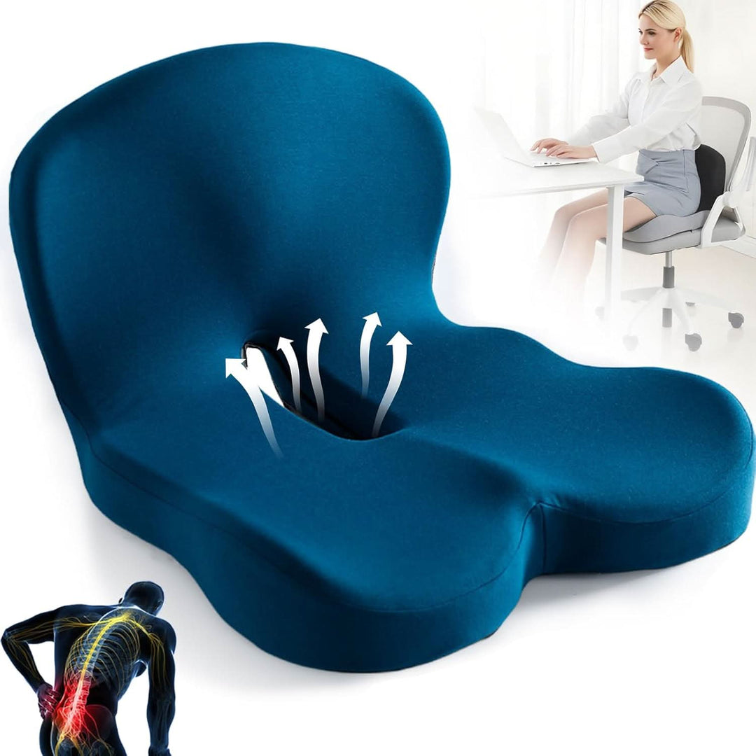 Stolskudde | Ergonomisk kudde i minnesskum | Viktavlastande & halkfri | ErgoComfort