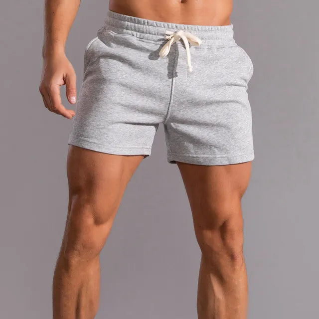 Träningsshorts för herr med dragsko i midjan, kort modell