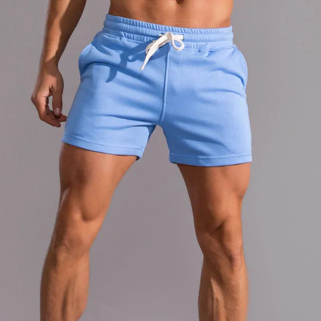 Träningsshorts för herr med dragsko i midjan, kort modell