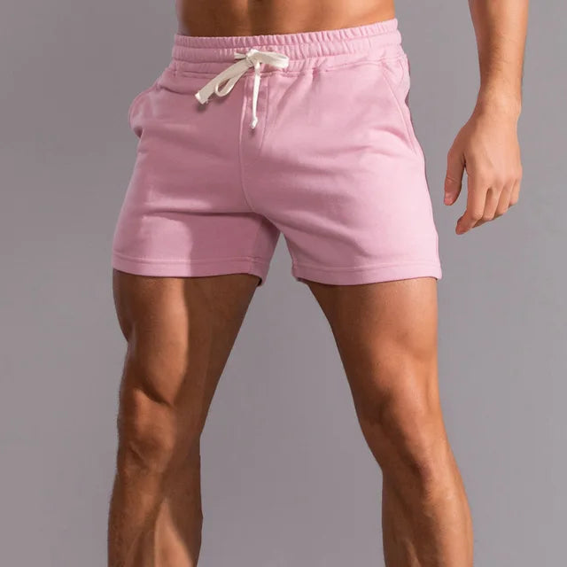 Träningsshorts för herr med dragsko i midjan, kort modell