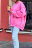 Oversized sweatshirt dam – bomull, casual med rund halsringning för bekväma vardagsoutfits
