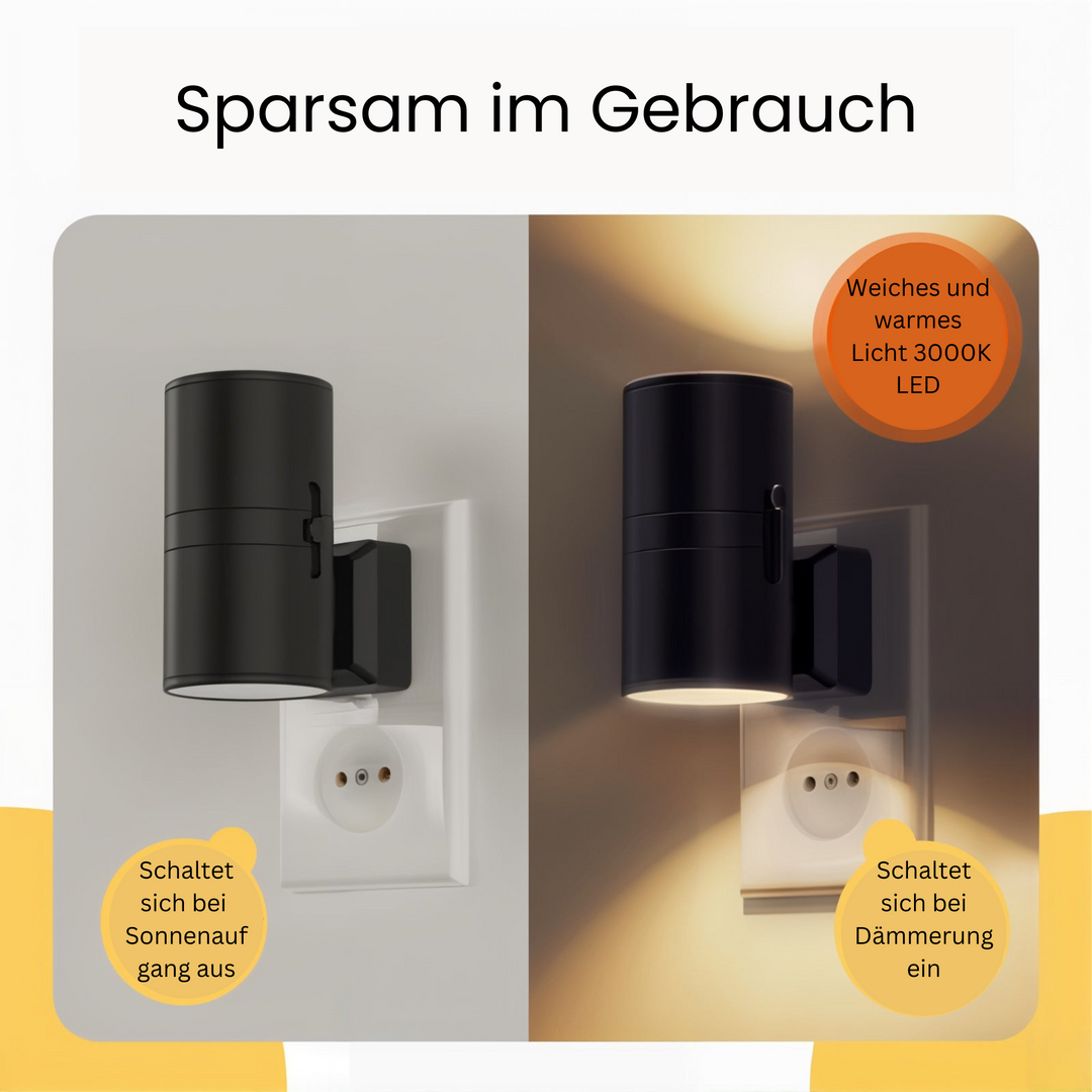 Nattlampa i Bauhaus-design - dimbart LED-ljus