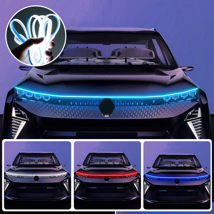 GlowHood Ljusslinga | Ljus för Motorhuv | Flexibel och Vattentät