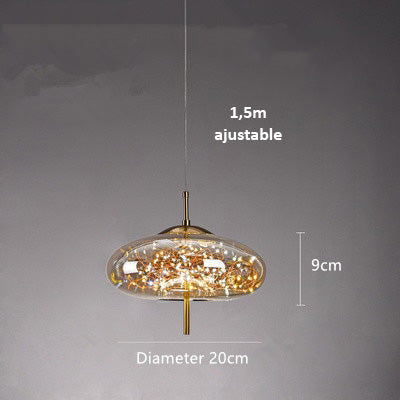 AstraGlow Modern Suspension Light | Lyxig LED-hänglampa för sängbord