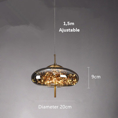AstraGlow Modern Suspension Light | Lyxig LED-hänglampa för sängbord