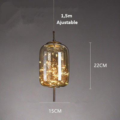 AstraGlow Modern Suspension Light | Lyxig LED-hänglampa för sängbord