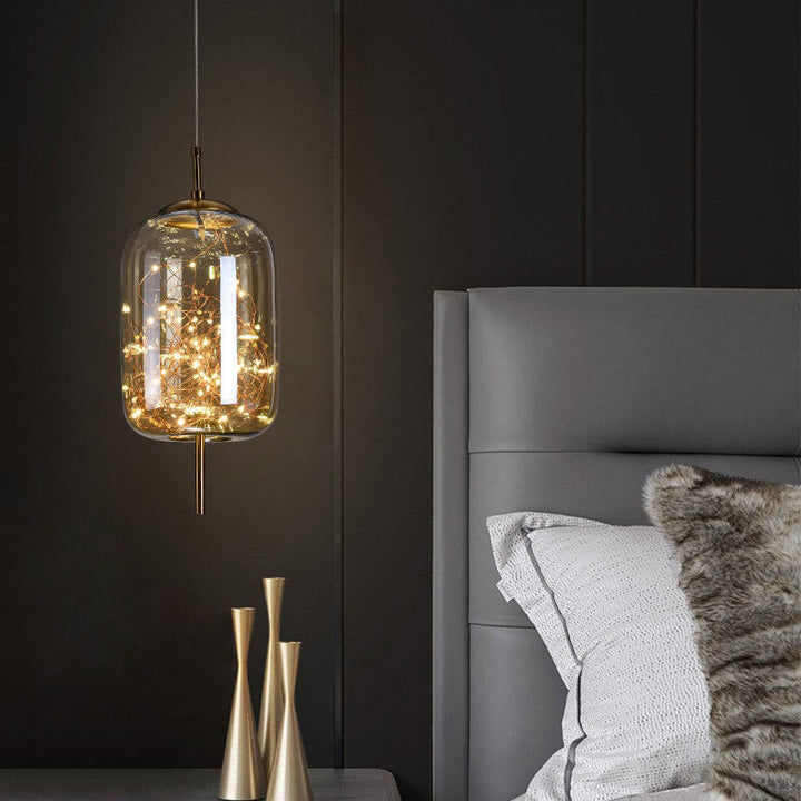 AstraGlow Modern Suspension Light | Lyxig LED-hänglampa för sängbord