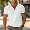 Herr-t-shirt med v-ringning | Henley-knapplist och elegant look