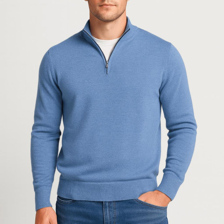 Merinoullströja för herr med V-ringning