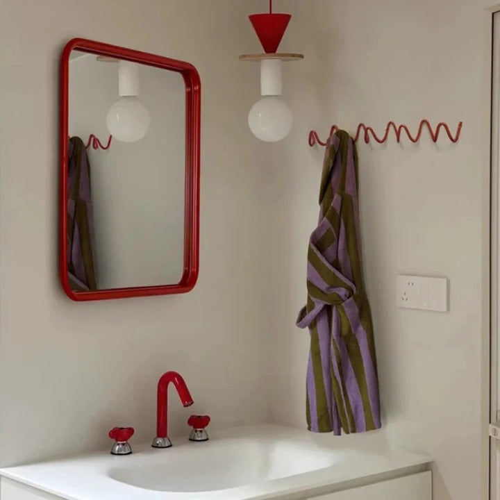 Väggkrok i smidesjärn med vågdesign för hall, sovrum och badrum