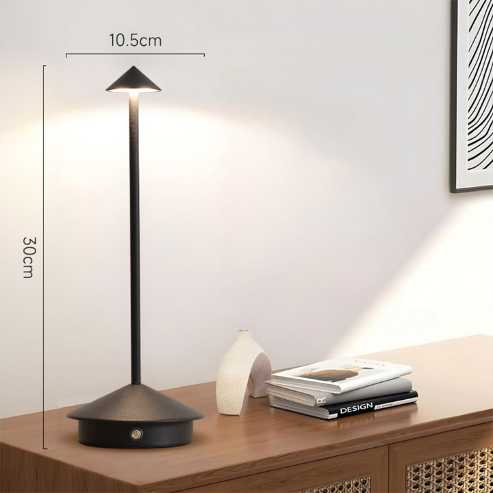 Sladdlös bordslampa med touchdimmer och USB-laddning