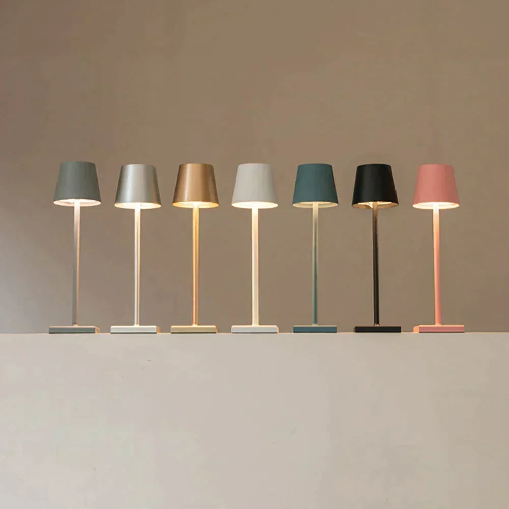 Sladdlös bordslampa | Minimalistisk design | Dimbart LED-ljus