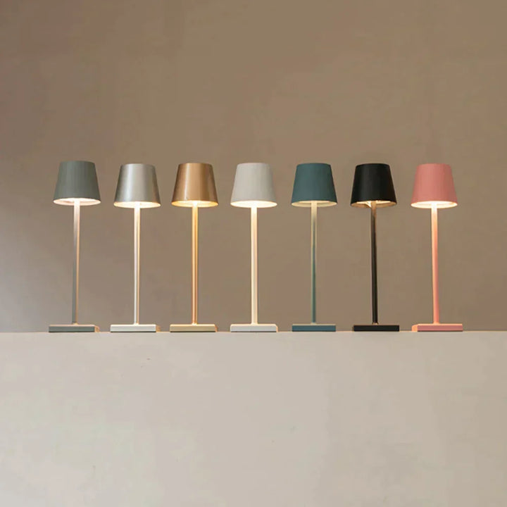 Sladdlös bordslampa | Minimalistisk design | Dimbart LED-ljus