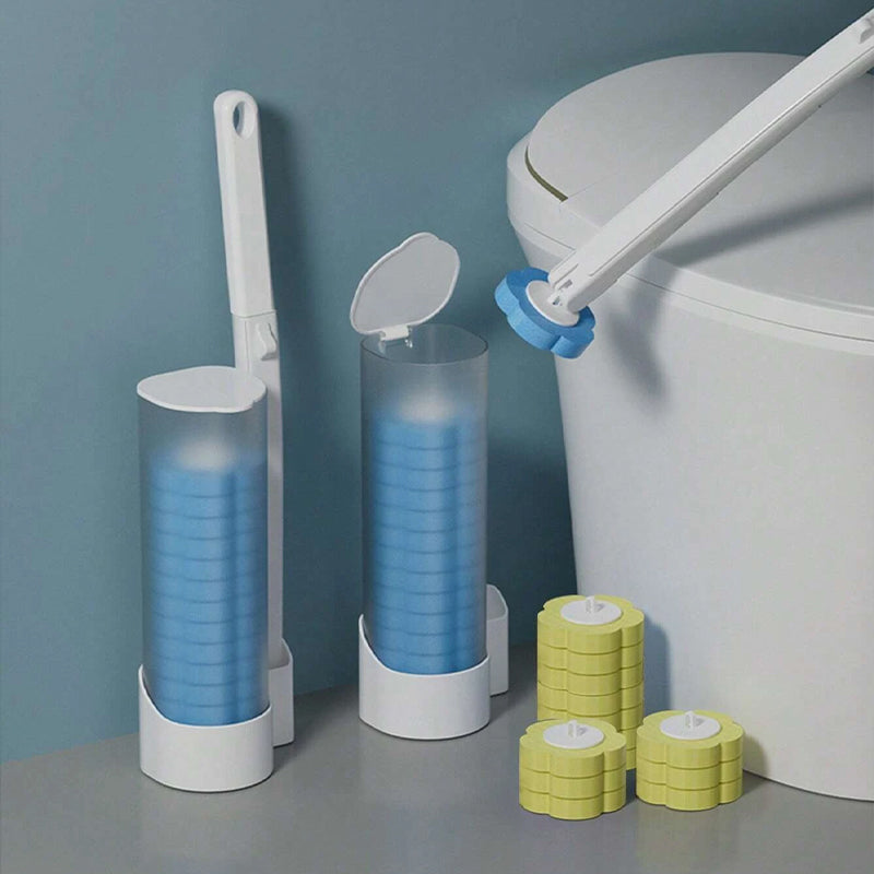 Toalettborste för engångsbruk | Antibakteriell | Hygieniska svamphuvuden | CleanClick