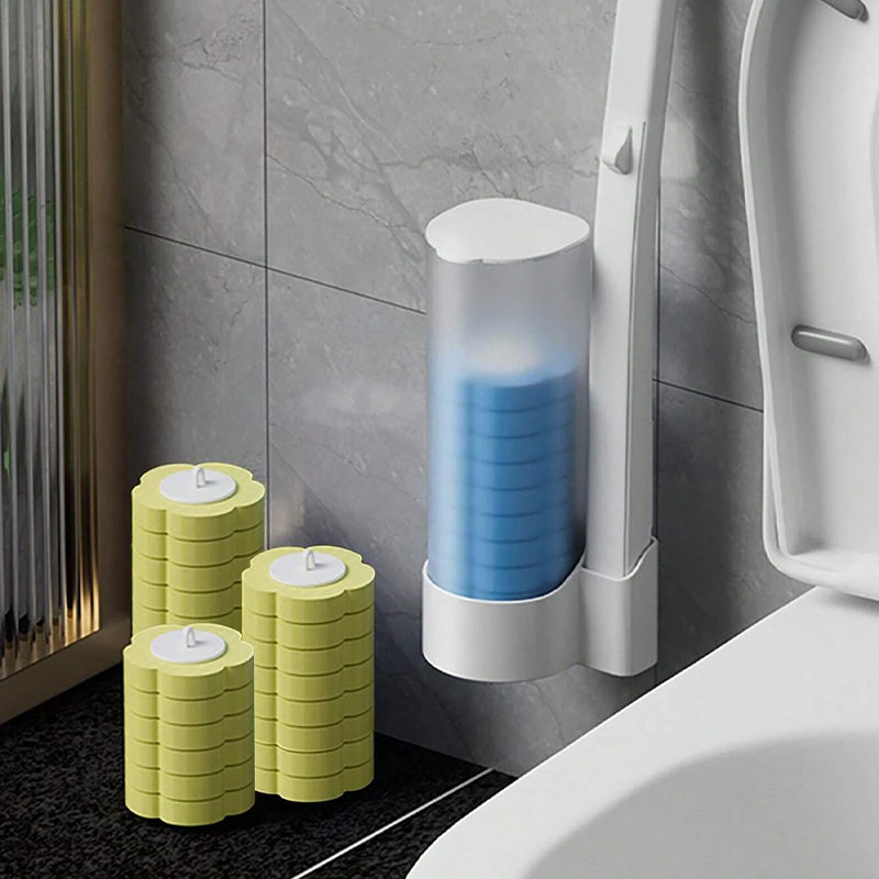 Toalettborste för engångsbruk | Antibakteriell | Hygieniska svamphuvuden | CleanClick