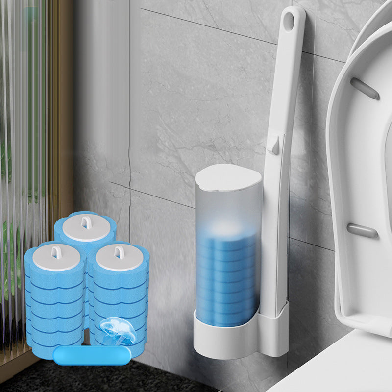 Toalettborste för engångsbruk | Antibakteriell | Hygieniska svamphuvuden | CleanClick